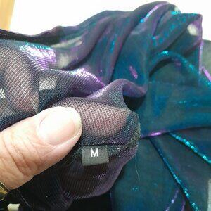 Mesh Iridescent Color Shirt Size M